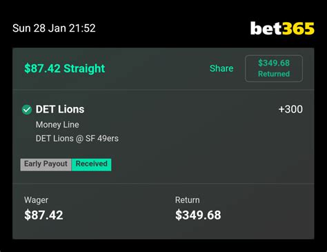 bet365 early payout
